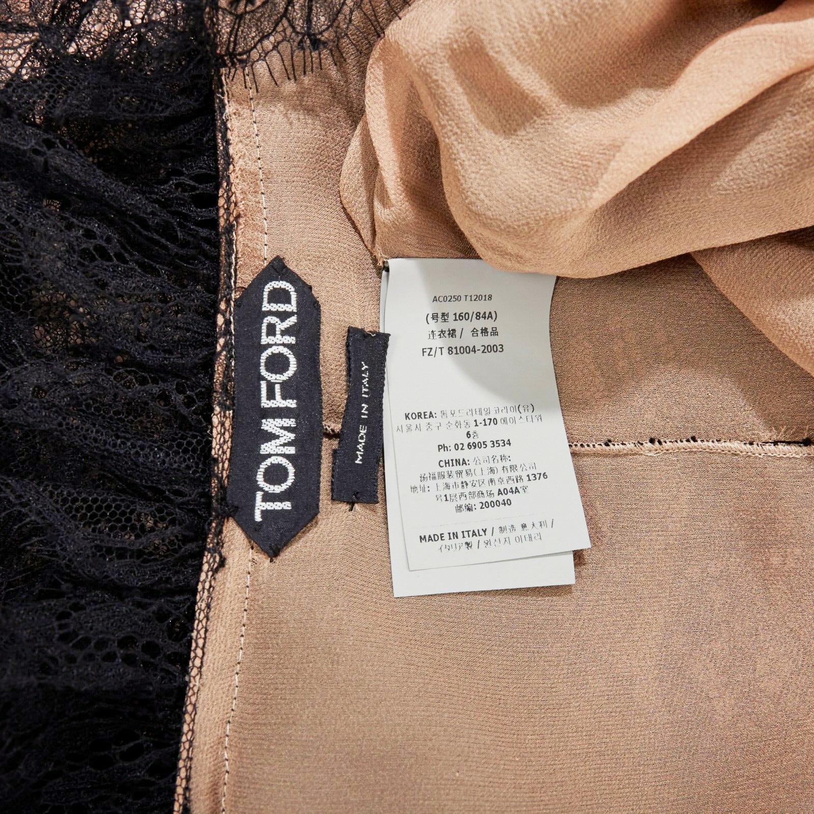 Tom Ford Black Lace Wrap Dress In Excellent Condition In Montgomery, TX
