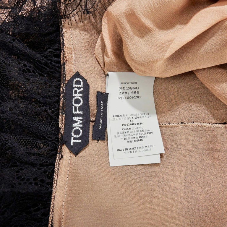 Tom Ford Black Lace Wrap Dress For Sale at 1stDibs