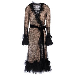  Tom Ford Black Lace Wrap Dress