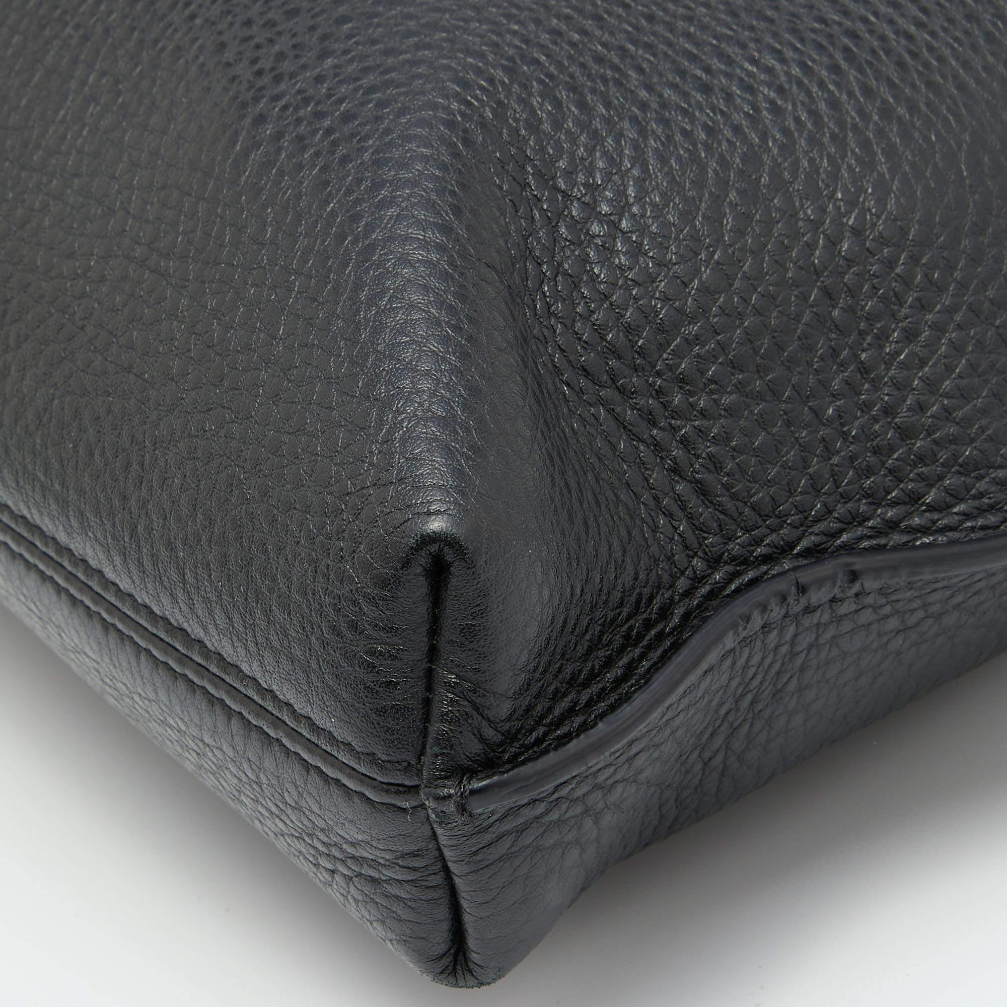 Tom Ford Black Leather Alix Fold Over Clutch 2