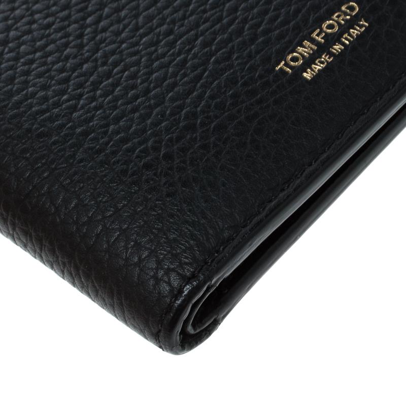 Tom Ford Black Leather Bifold Wallet In Excellent Condition In Dubai, Al Qouz 2