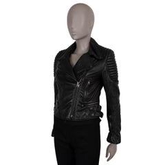 TOM FORD black leather BIKER Jacket 40 S