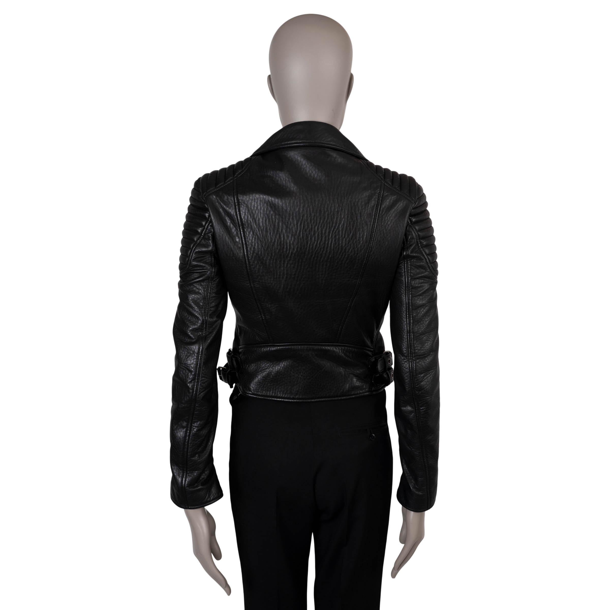 TOM FORD schwarzes Leder BIKER Jacke 40 S (Schwarz) im Angebot