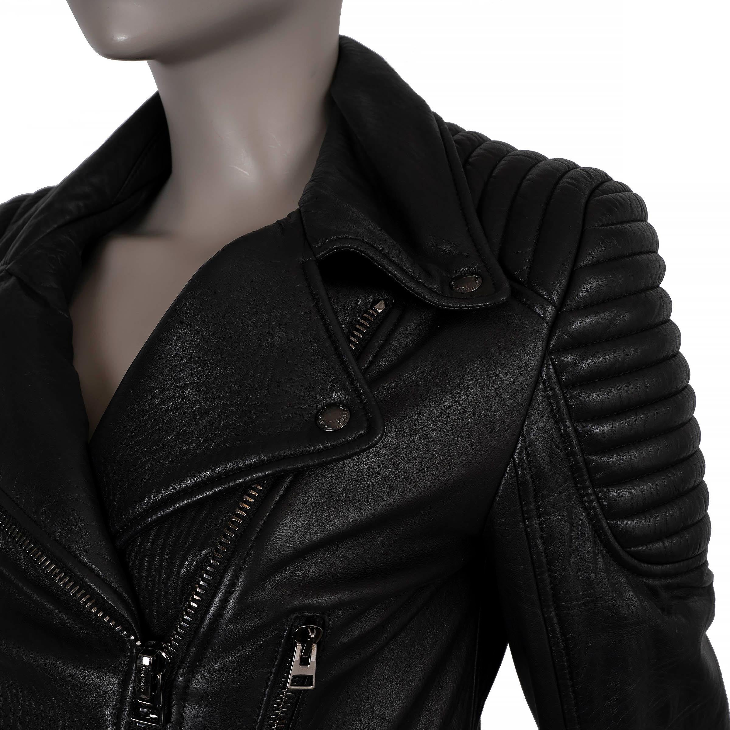 TOM FORD schwarzes Leder BIKER Jacke 40 S für Damen oder Herren im Angebot