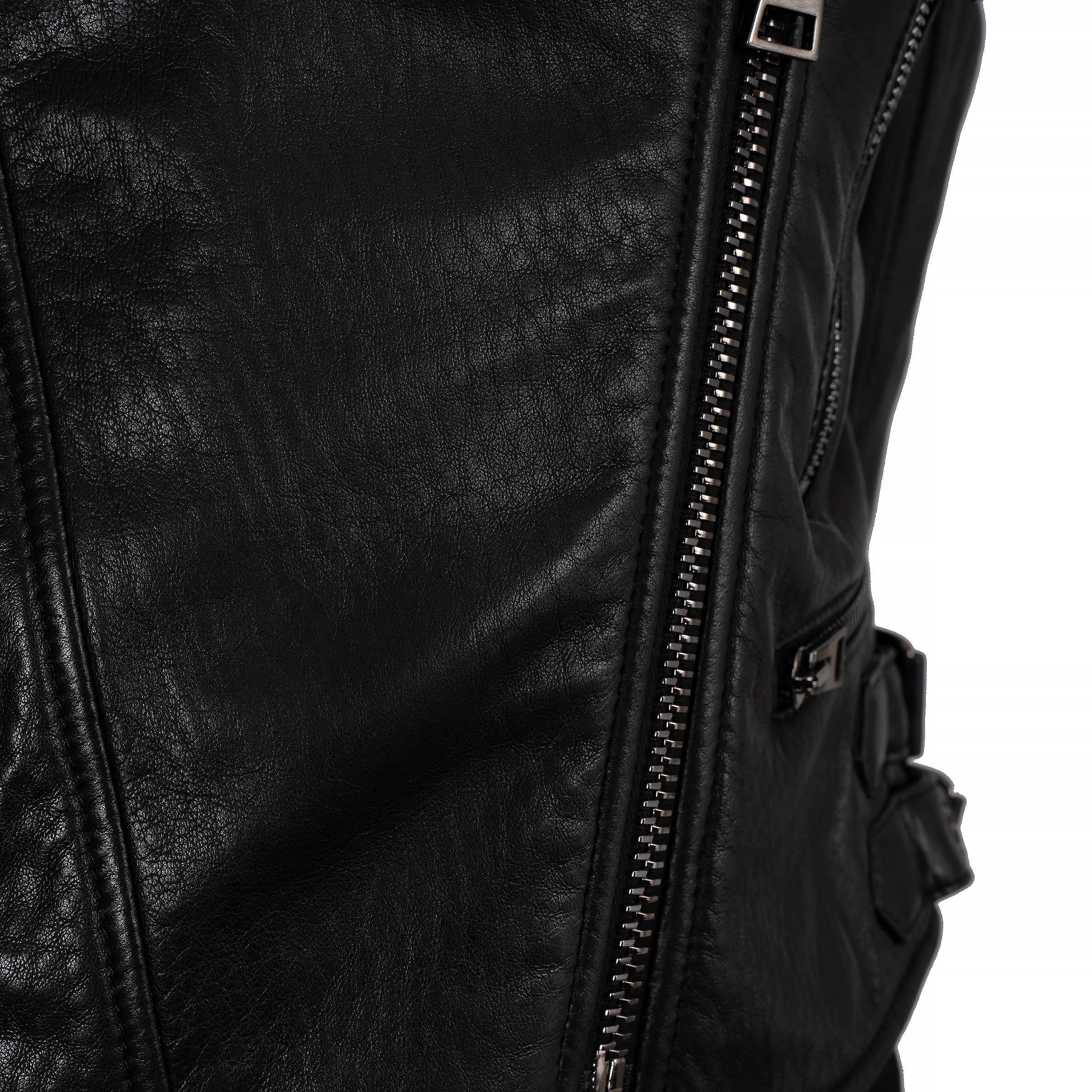 TOM FORD schwarzes Leder BIKER Jacke 40 S im Angebot 1