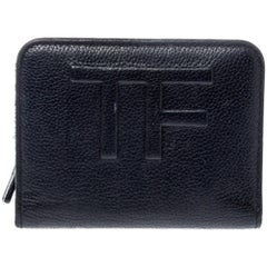 Tom Ford Black Leather Compact Wallet
