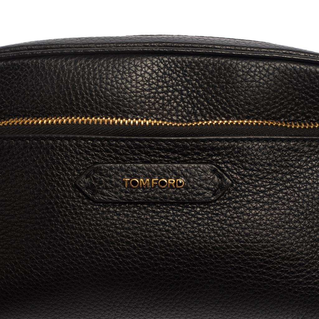 Tom Ford Black Leather Cosmetic Pouch 4