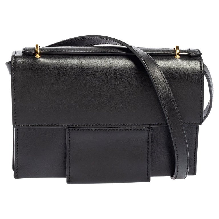 Tom Ford Black Leather Flap Crossbody Bag at 1stDibs