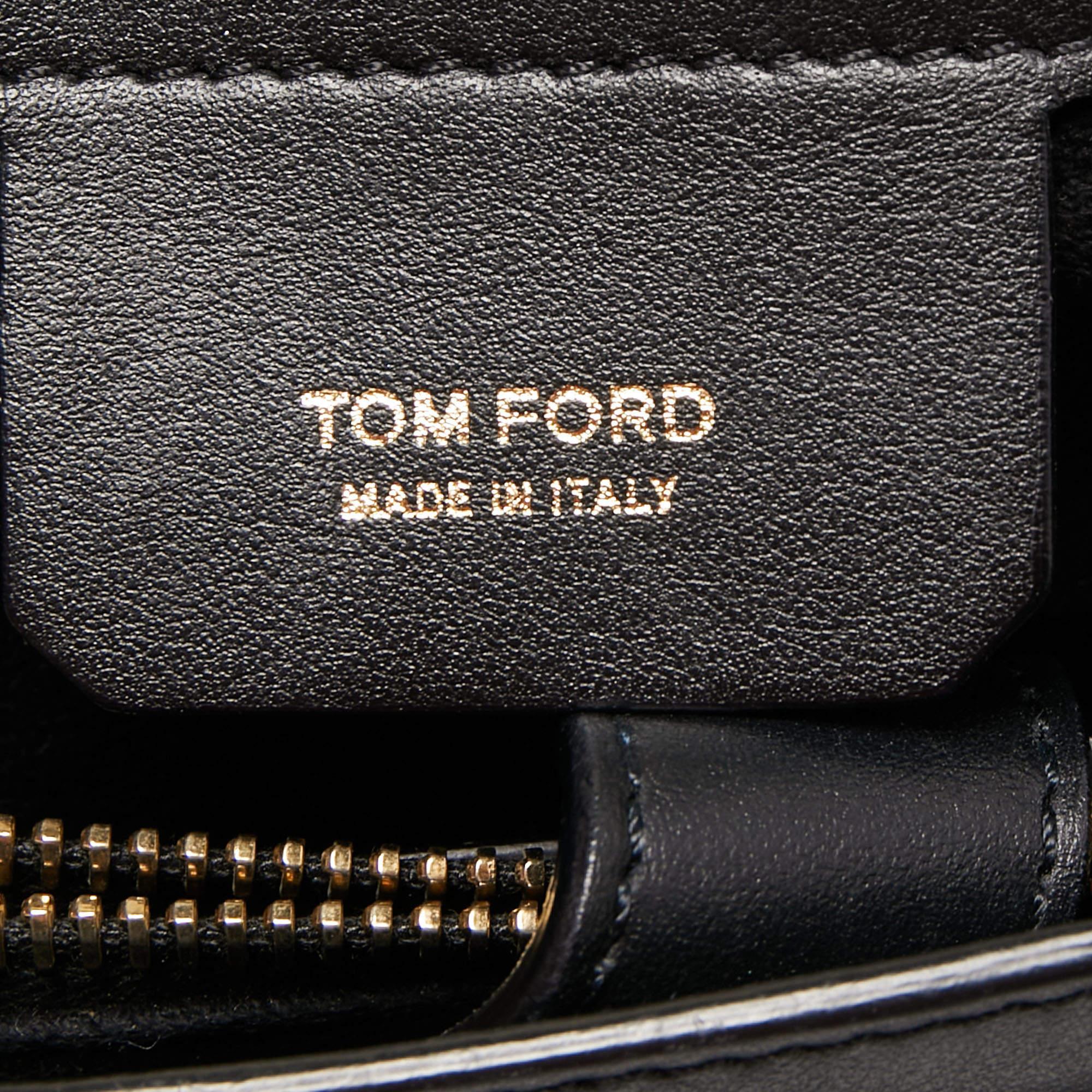 Tom Ford Black Leather Icon TF Tote 9