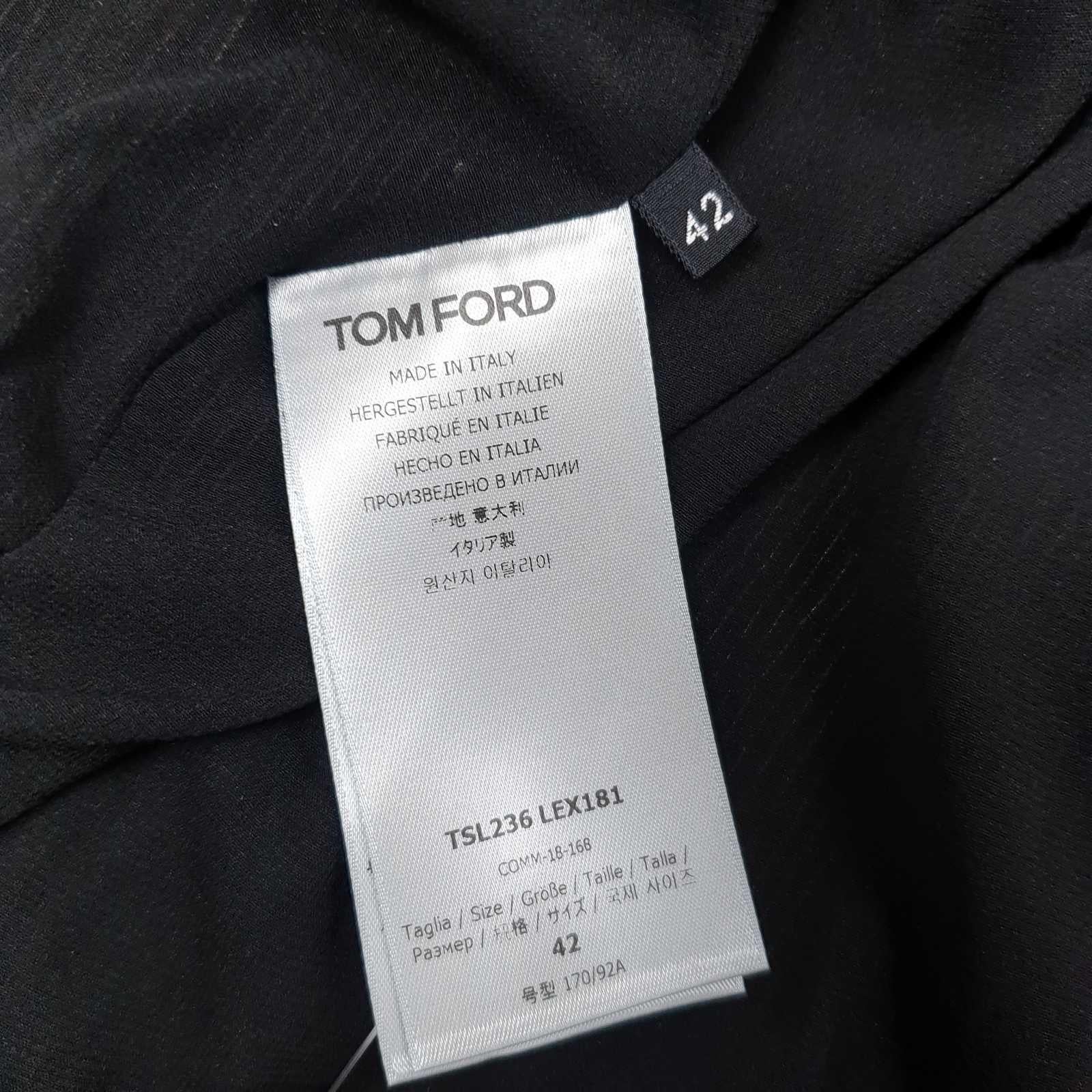 Tom Ford Black Leather Jacket Skirt Suit For Sale 4