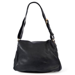TOM FORD black leather JENNIFER LARGE CROSSBODY Shoulder Bag