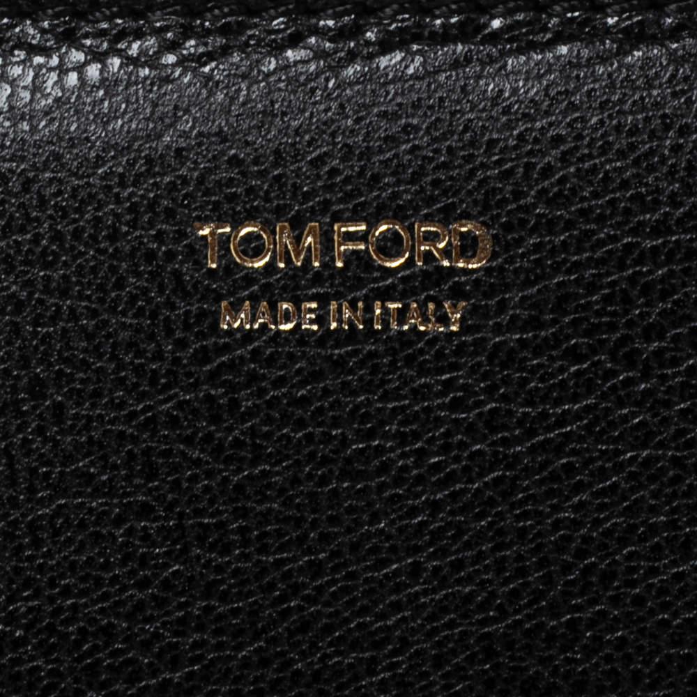 Tom Ford Black Leather Large Natalia Shoulder Bag For Sale 7