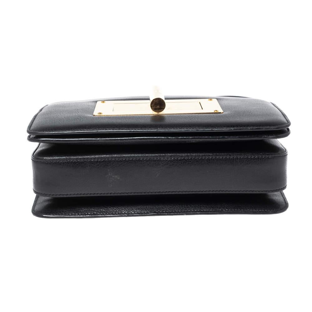 Tom Ford Black Leather Large Natalia Shoulder Bag 8