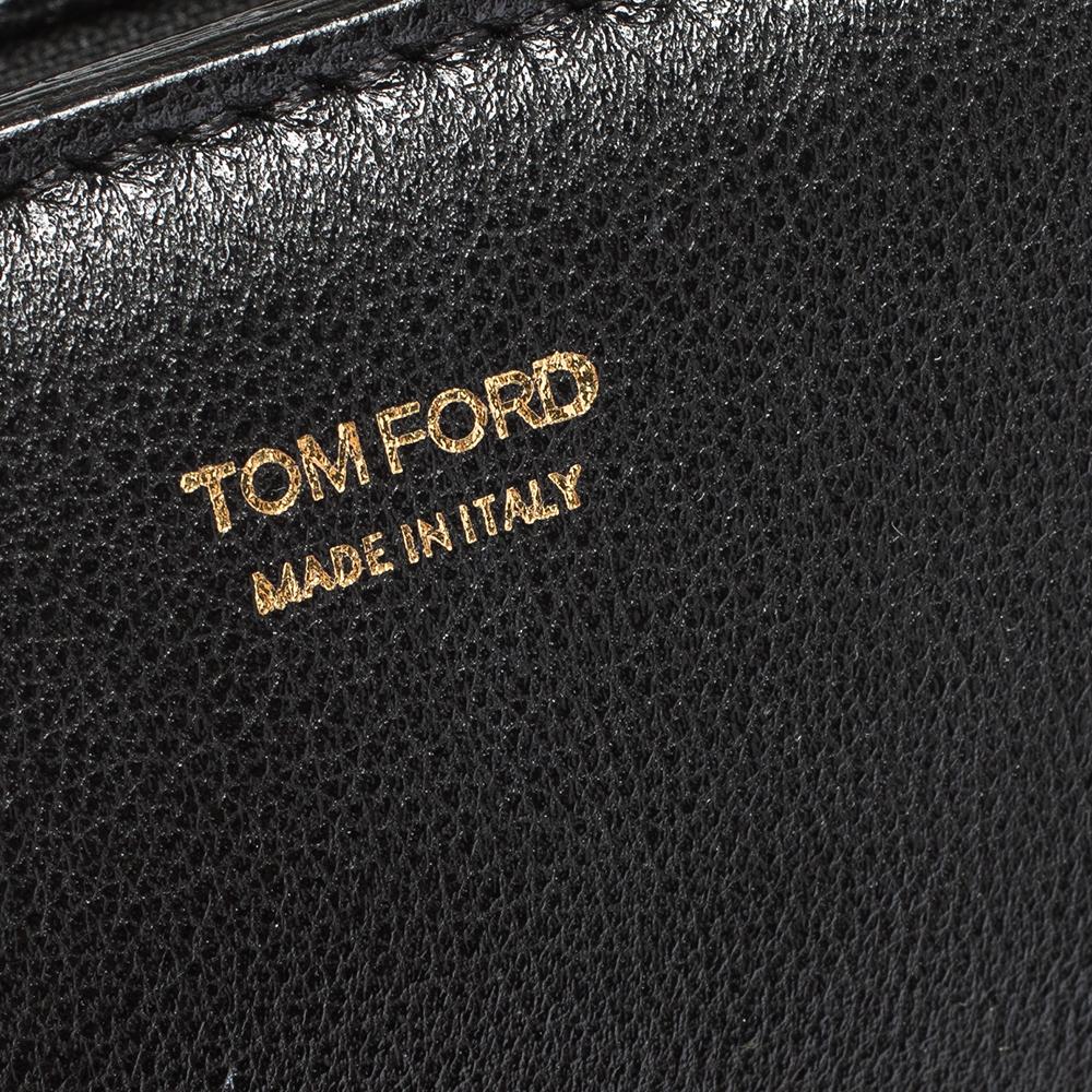 Tom Ford Black Leather Large Natalia Shoulder Bag 1