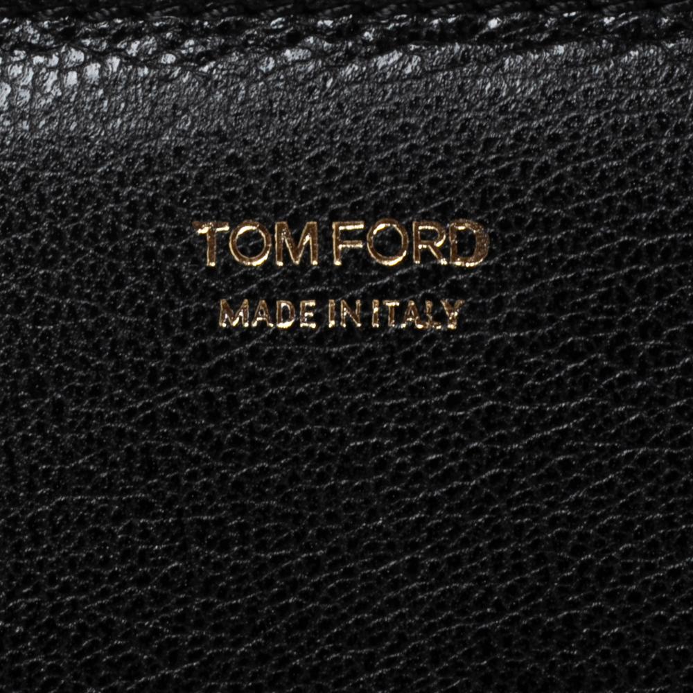 Women's Tom Ford Black Leather Large Natalia Shoulder Bag For Sale