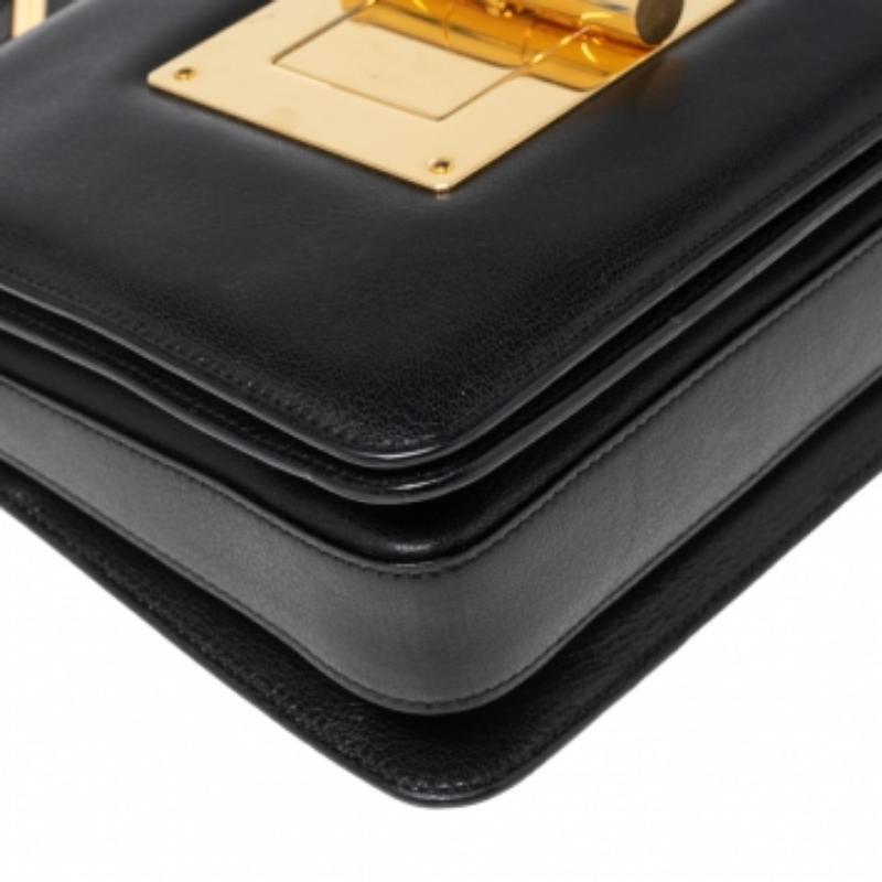Tom Ford Borsa a spalla grande Natalia in pelle nera in vendita 3