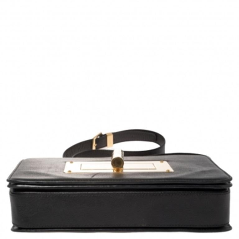 Tom Ford Black Leather Medium Natalia Shoulder Bag 6