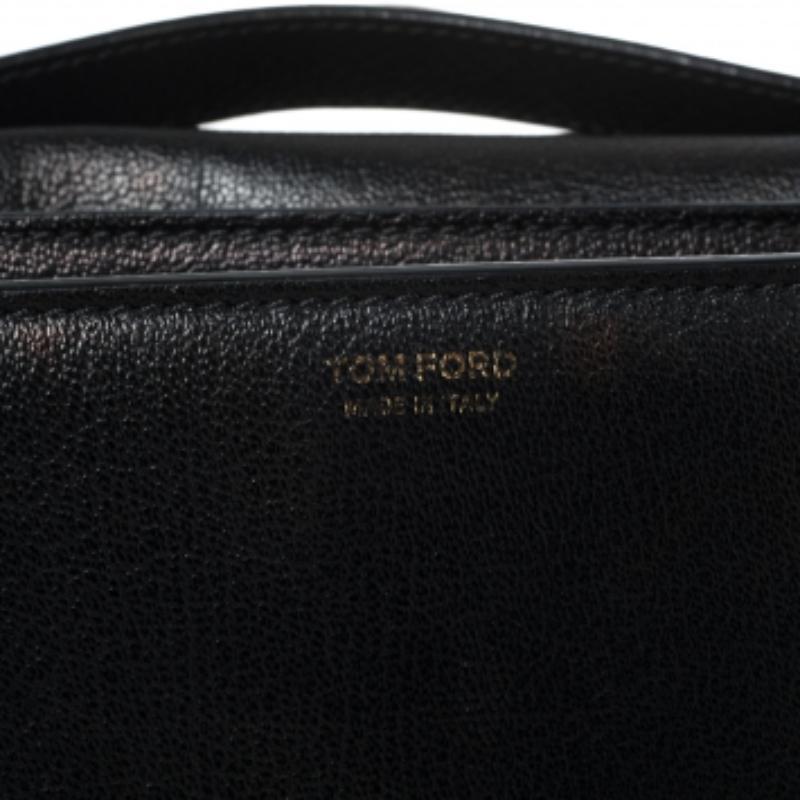 Women's Tom Ford Black Leather Medium Natalia Shoulder Bag