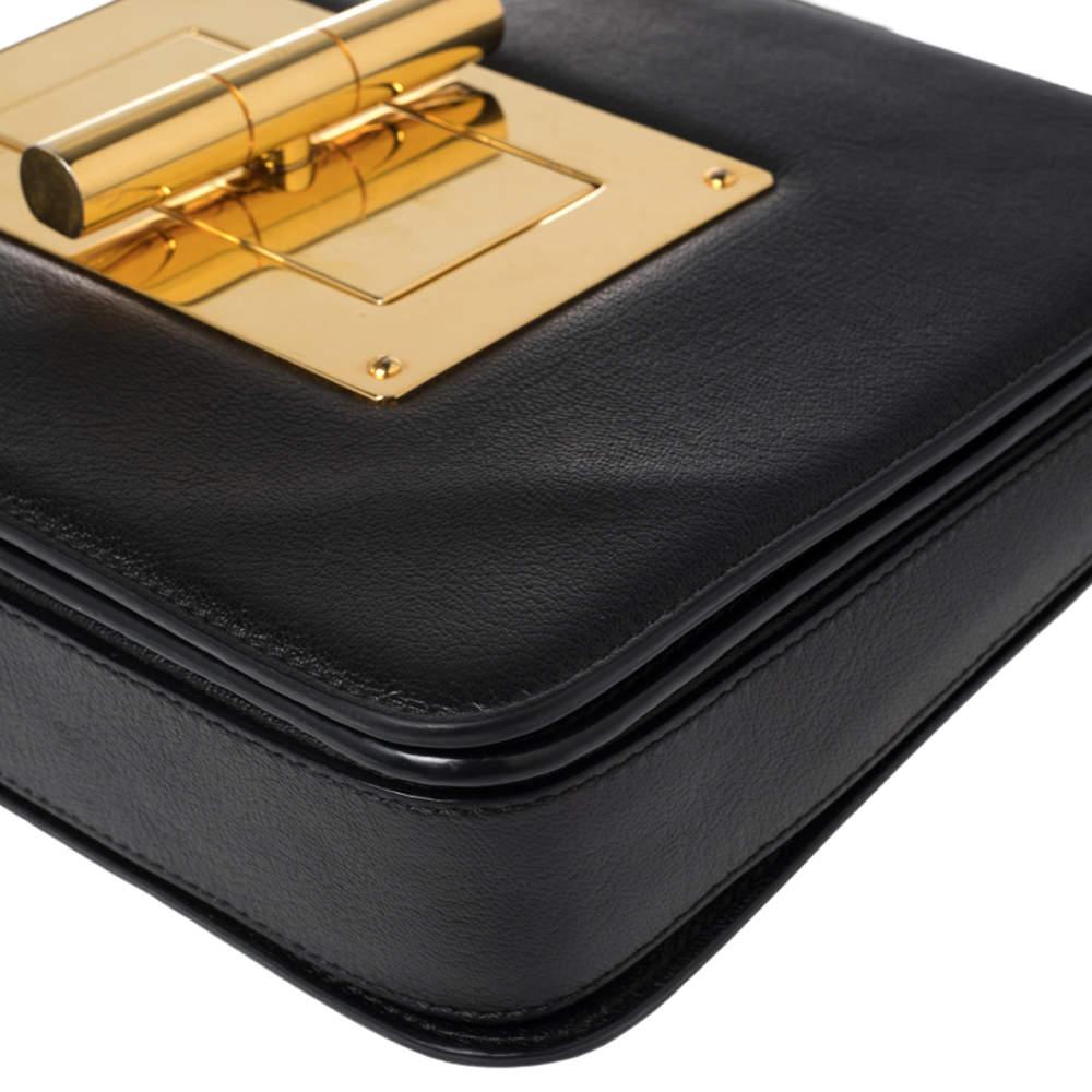 Tom Ford Black Leather Medium Natalia Shoulder Bag For Sale 2