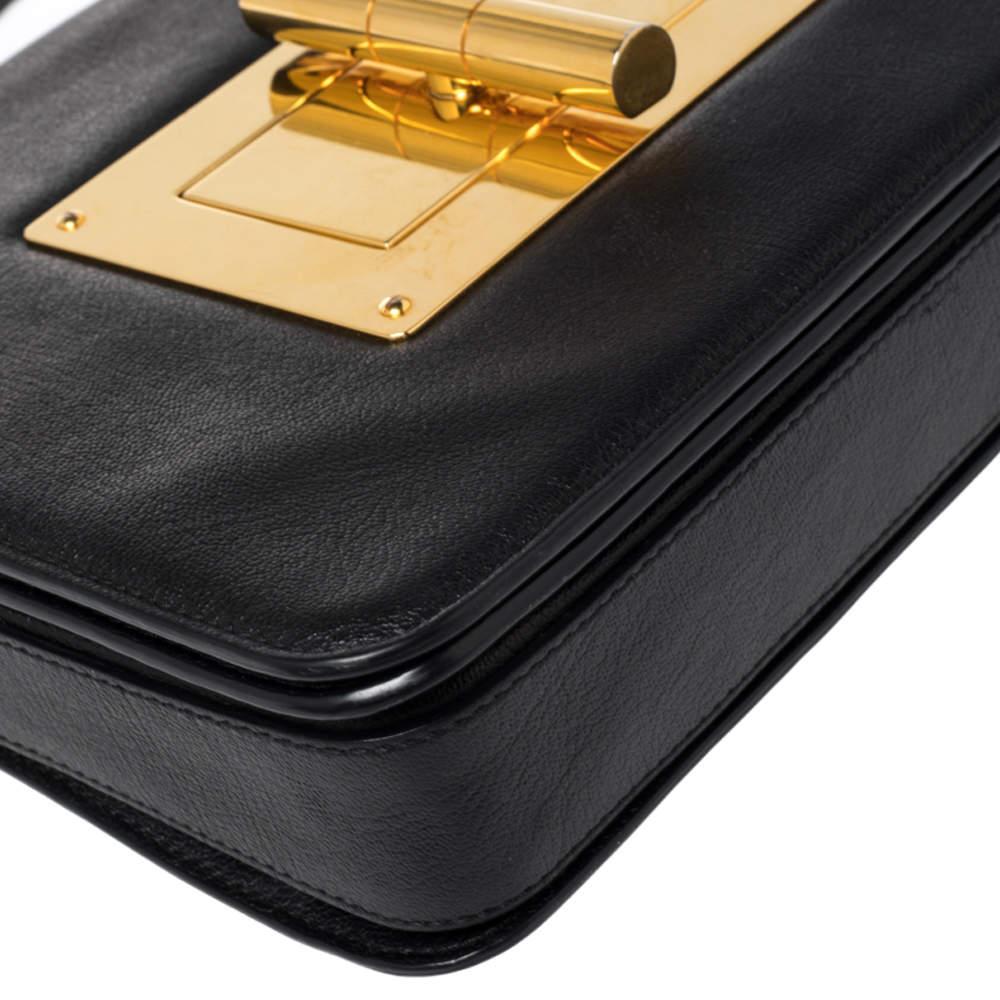 Tom Ford Black Leather Medium Natalia Shoulder Bag 5