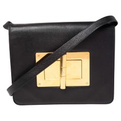 Tom Ford Borsa a tracolla media in pelle nera Natalia