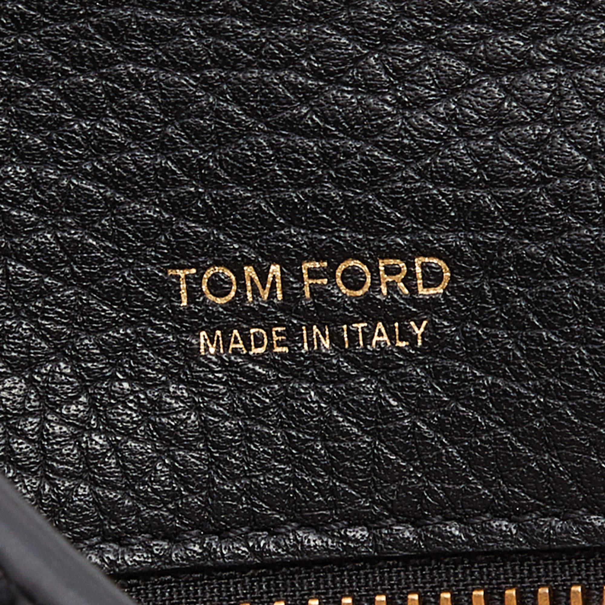 Tom Ford Black Leather Mini Tara Crossbody Bag 7