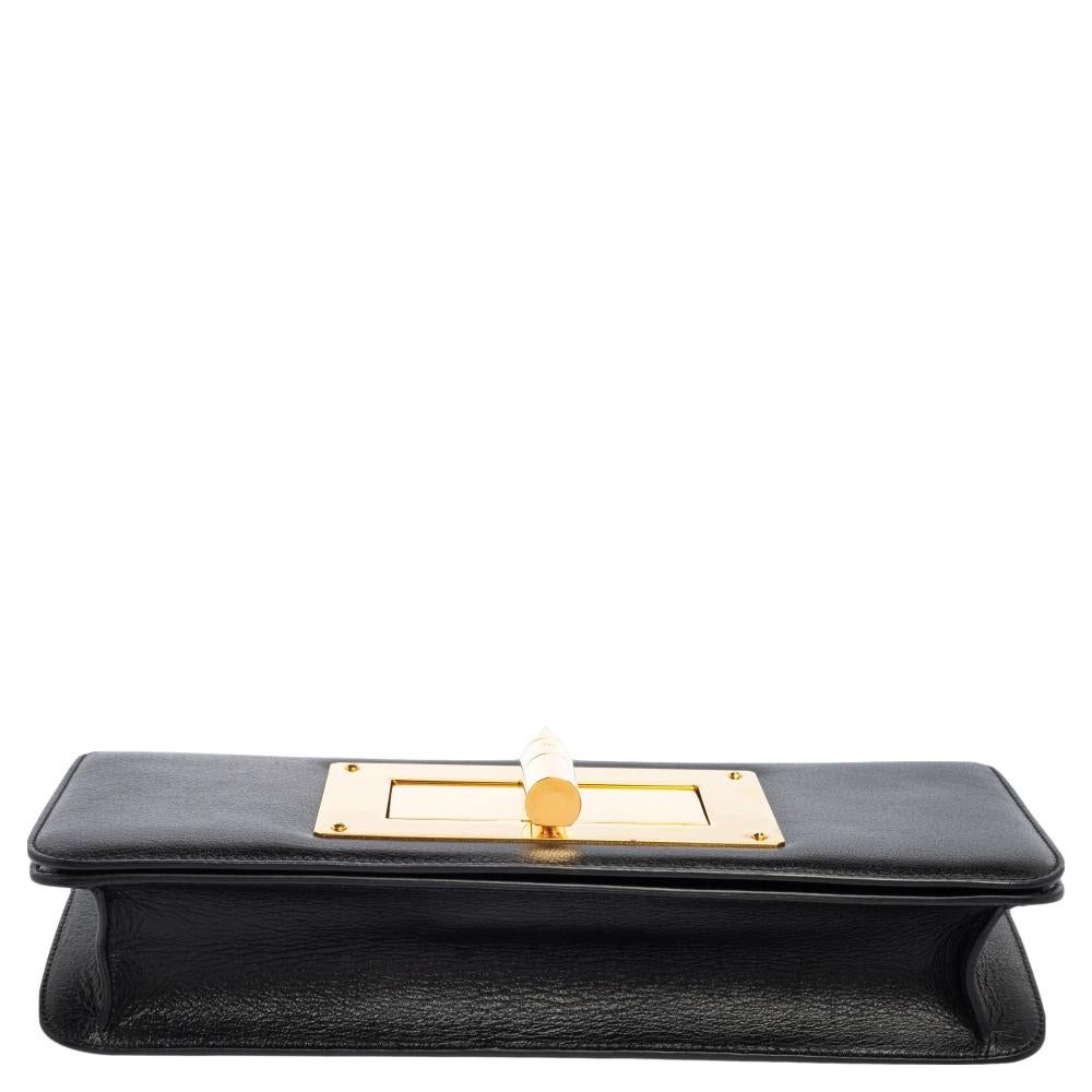 Tom Ford Black Leather Natalia Convertible Clutch 1