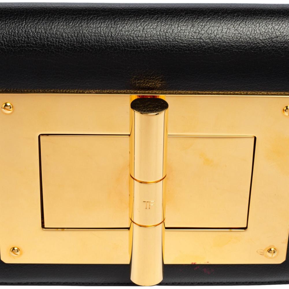 Tom Ford Black Leather Natalia Convertible Clutch 2