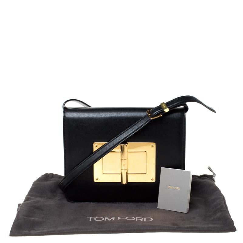 Tom Ford Black Leather Natalia Crossbody Bag 9
