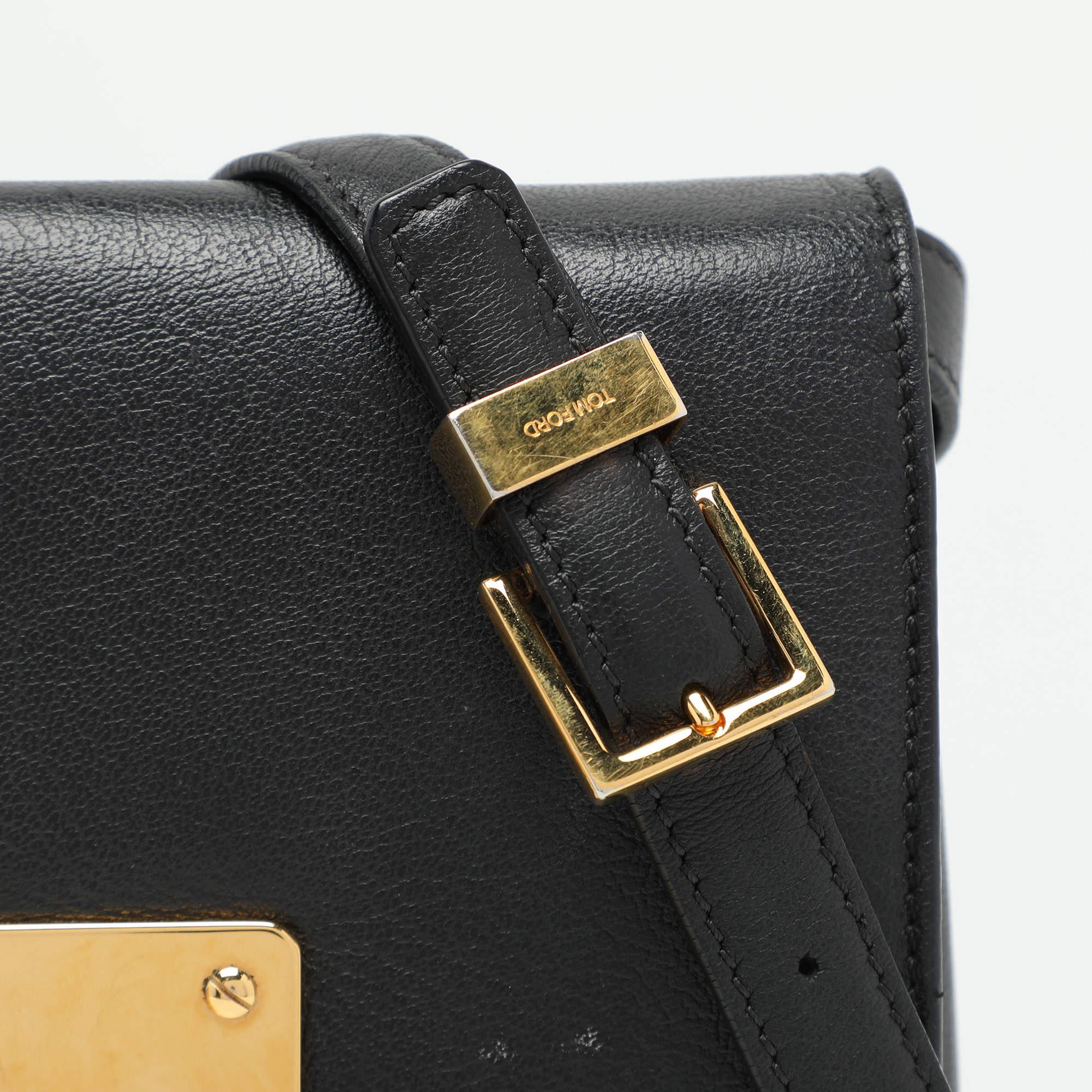 Tom Ford Black Leather Natalia Crossbody Bag 2