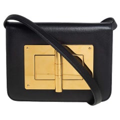 Tom Ford Black Leather Natalia Crossbody Bag