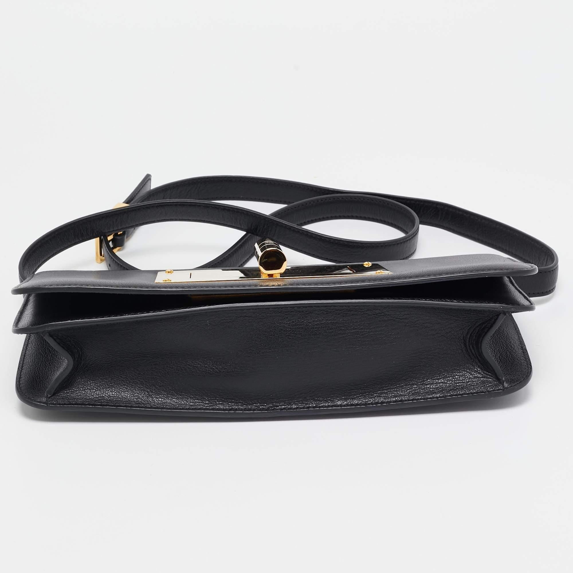 Tom Ford Black Leather Natalia Long Clutch Bag 3