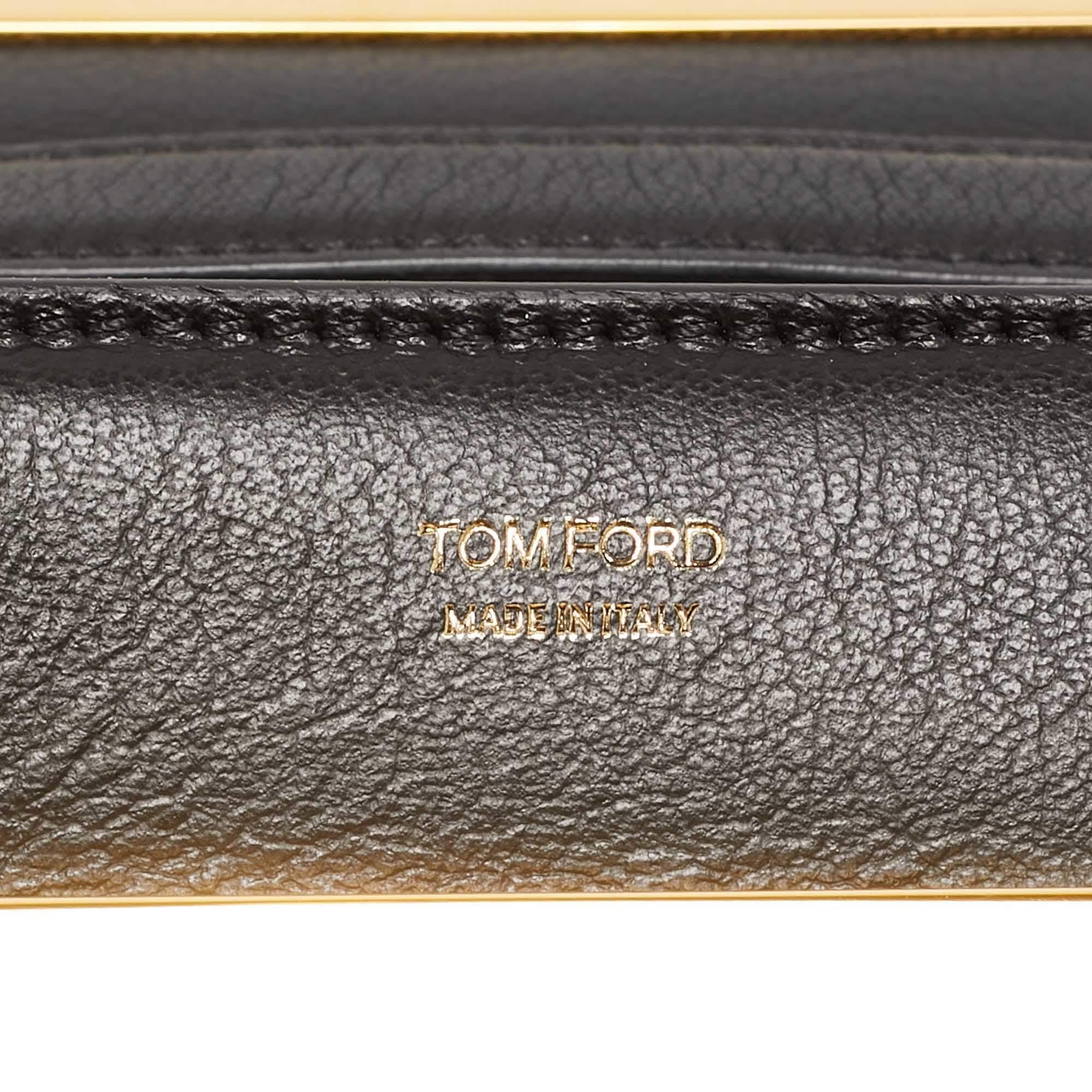 Tom Ford Black Leather Natalia Long Clutch Bag 4
