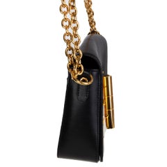 TOM FORD black leather NATALIA Shoulder Bag