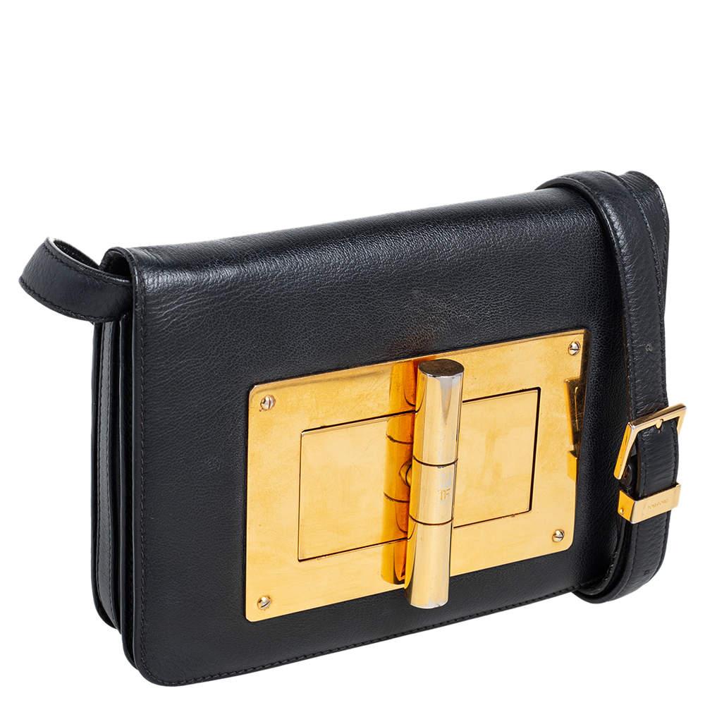 Women's Tom Ford Black Leather Small Natalia Crossbody Bag