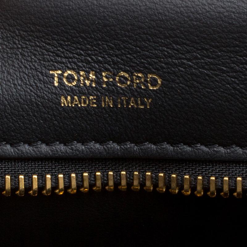 Tom Ford Black Leather Small Natalia Shoulder Bag 6