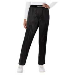 Tom Ford Black Logo Waistband Trousers Size XS