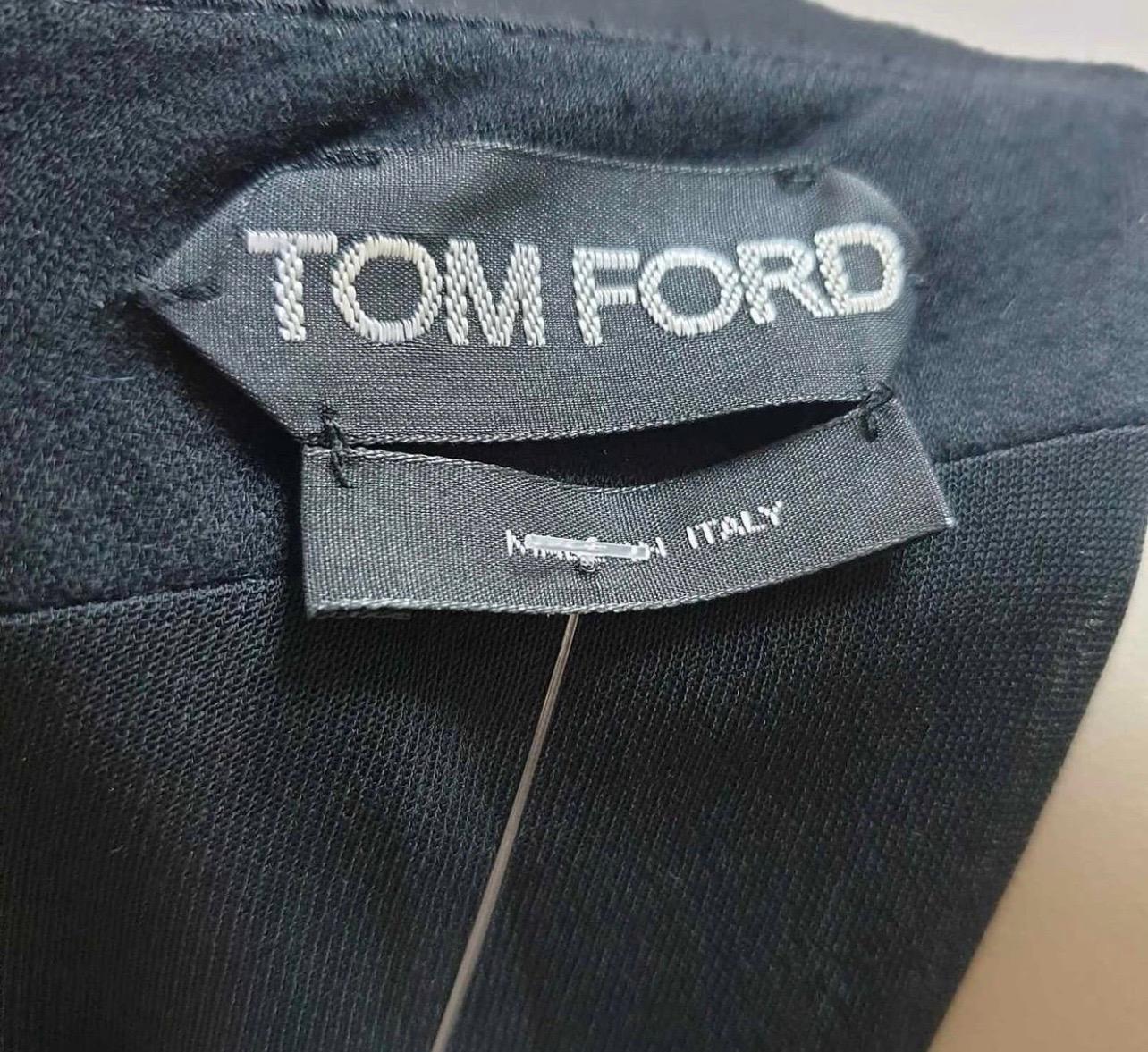 Women's Tom Ford Black Long Sleeve Zip Mini Dress
