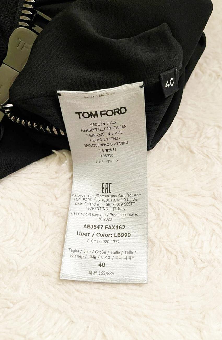 TOM FORD BLACK LONG VISCOSE BODYCON DRESS size 40 - 4 1