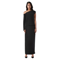 Tom Ford Black Maxi Laced Back Gown Size XXS