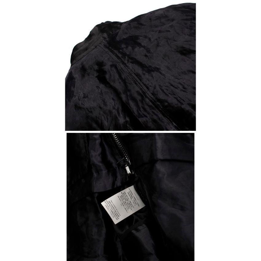 Women's or Men's Tom Ford Black Metallic Crinkled Silk Oversize Jacket - Size US 6 For Sale