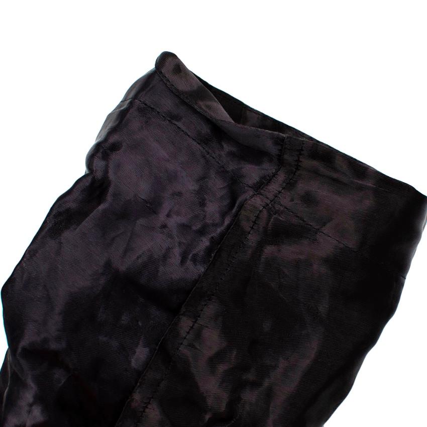 Tom Ford Black Metallic Crinkled Silk Oversize Jacket - Size US 6 For Sale 3
