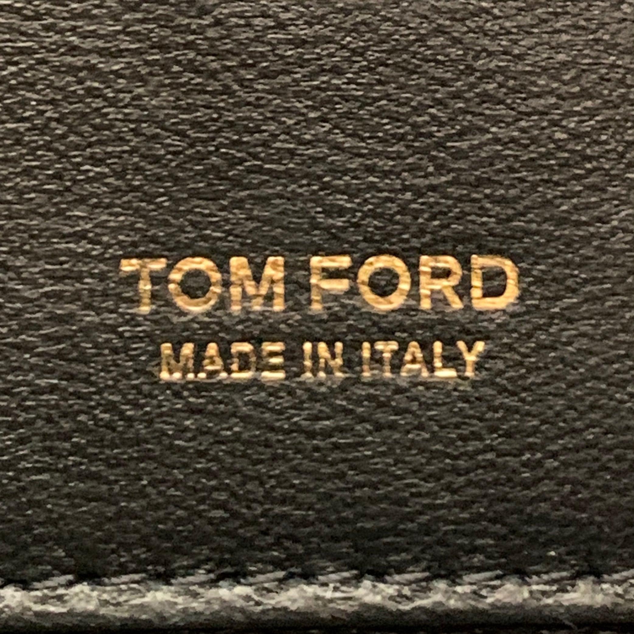 TOM FORD Sac à main en cuir brodé multicolore noir en vente 2