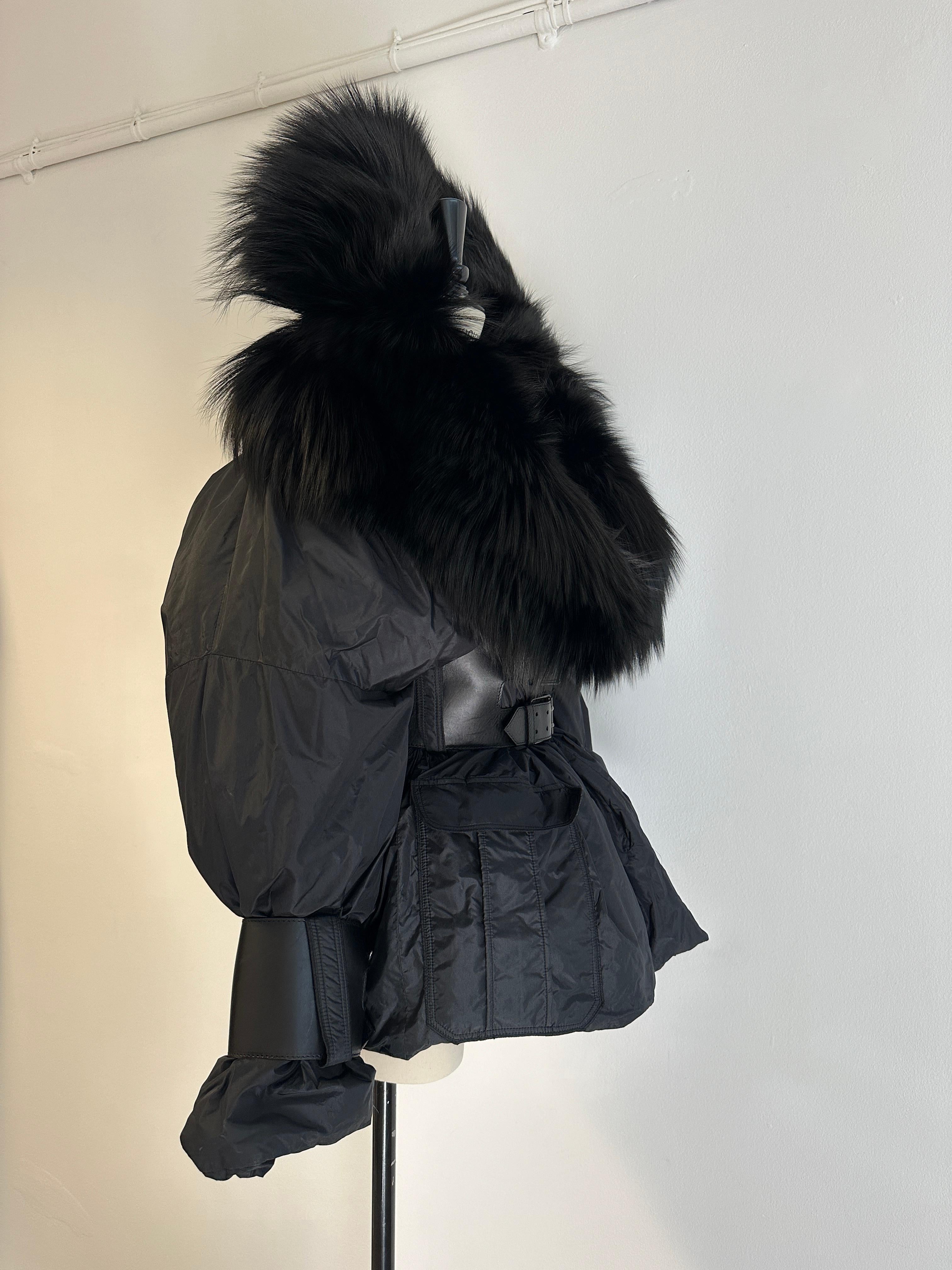 Tom Ford Black Nylon Puffer Coat 2011 In Good Condition For Sale In London, GB