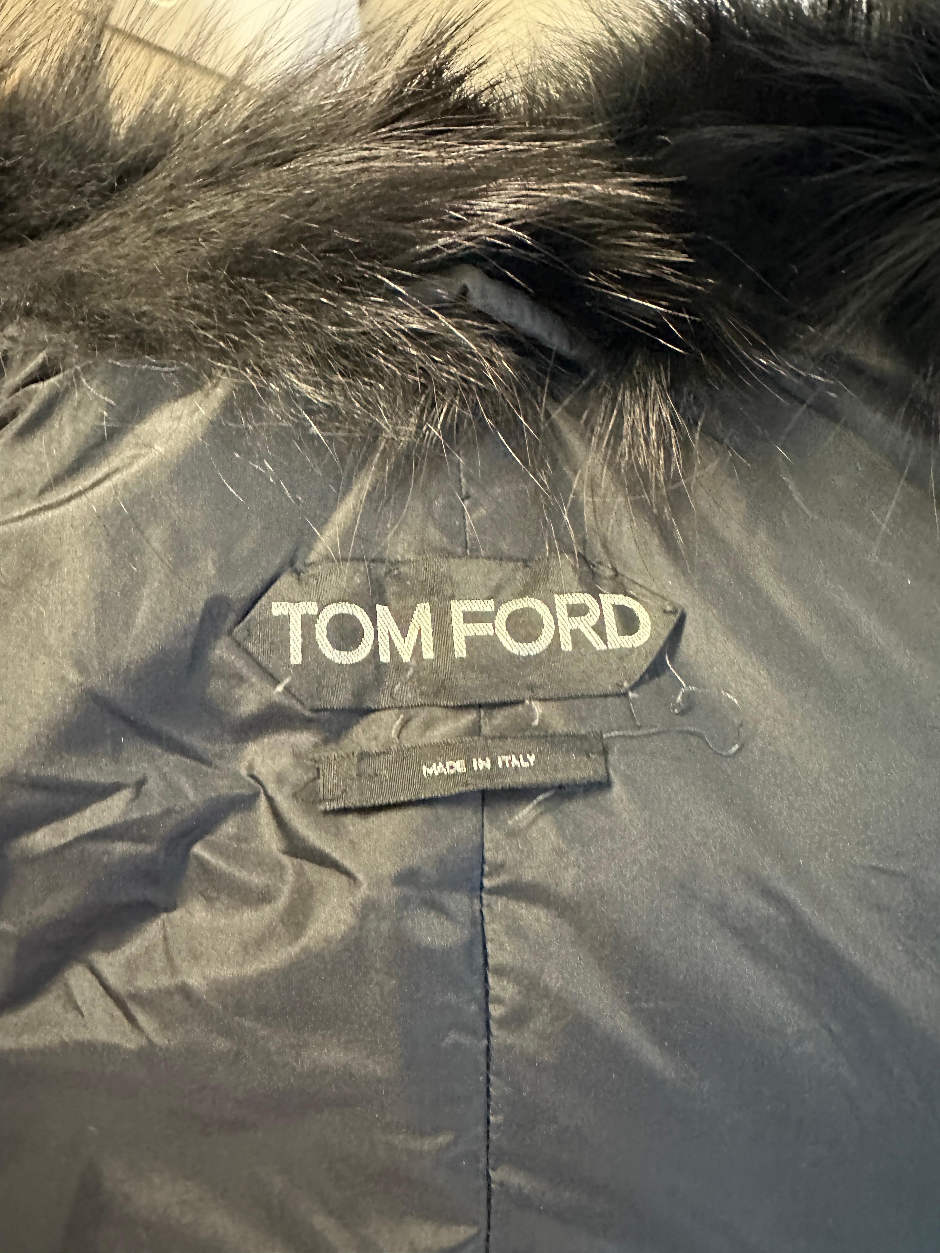 Tom Ford Black Nylon Puffer Coat 2011 For Sale 3