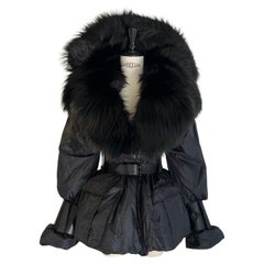 Tom Ford Black Nylon Puffer Coat 2011