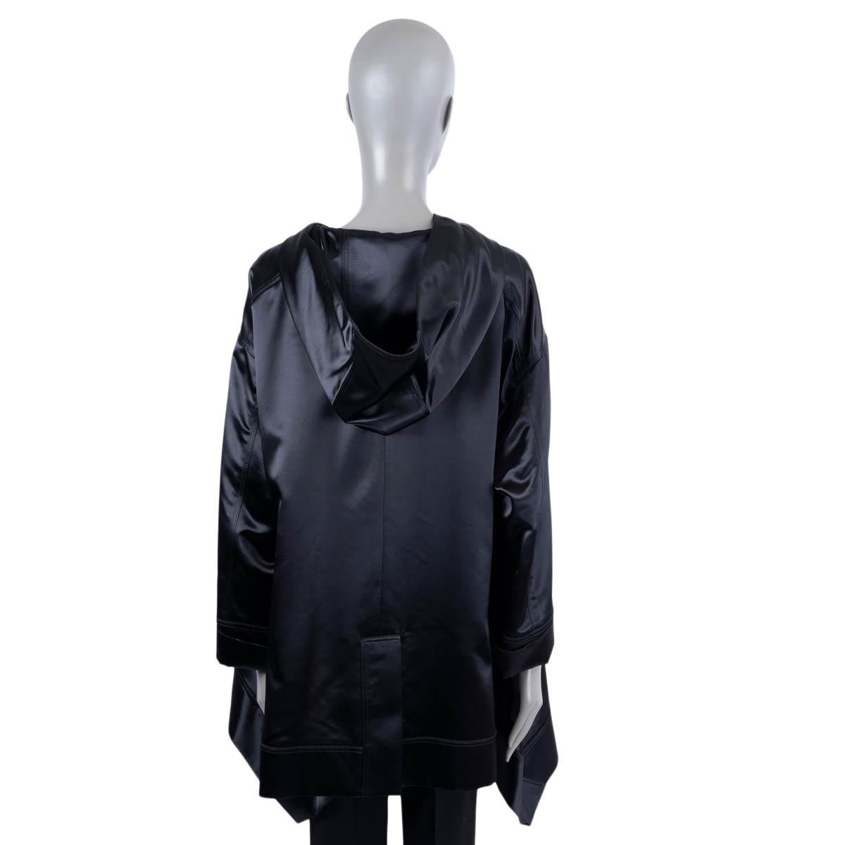 Women's TOM FORD black OVERSIZED SATIN CAPE Coat Jacket S For Sale