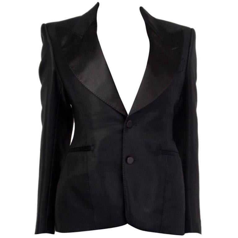 TOM FORD black OXFORD WEAVE BLAZER Jacket 40 S