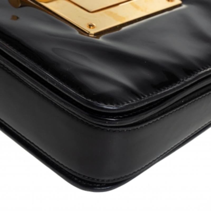 Tom Ford Black Patent Leather Natalia Crossbody Bag For Sale 4