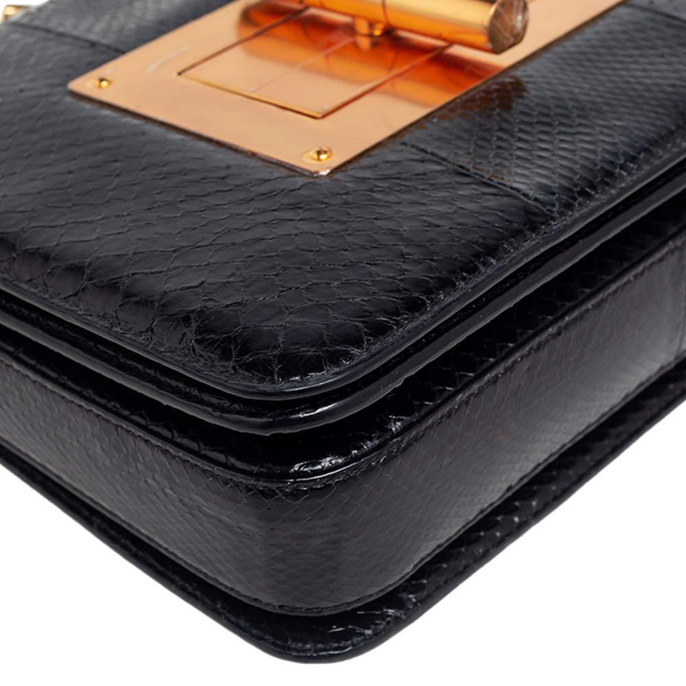 Tom Ford Black Python Large Natalia Shoulder Bag 3